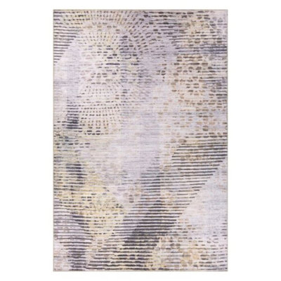 Luxurious Machine Washable Area Rug, 4.9 x 7.5 Feet, 100% Polyester, 1850 g/m², Pile Height: 0.2 inches | Eco-Friendly Recycled Poly Cotton Backing | Perfect for Living Room & Bedroom, Soft and Durable Design
