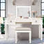 Bureau de coiffeuse en miroir avec tiroirs