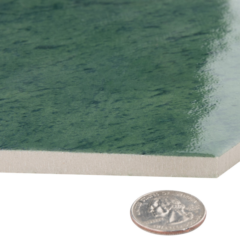 Capri 7" x 8" Porcelain Stone Look Wall & Floor Tile, Green