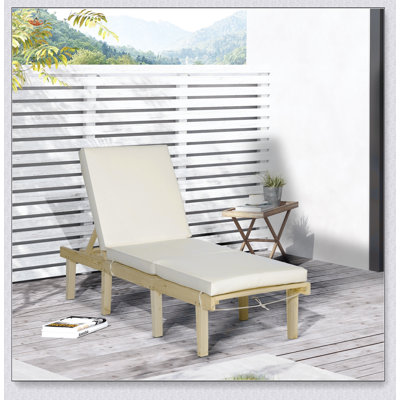 Chaise longue pour l'extérieur Outsunny, inclinable pour le patio avec dossier réglable à 4 positions