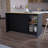 Kitchen Island With Spacious Countertop, Double Door Cabinets, And 2 Open Storage Shelves-83027383