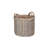 Wicker 2 Piece Lined Log Storage Basket Set