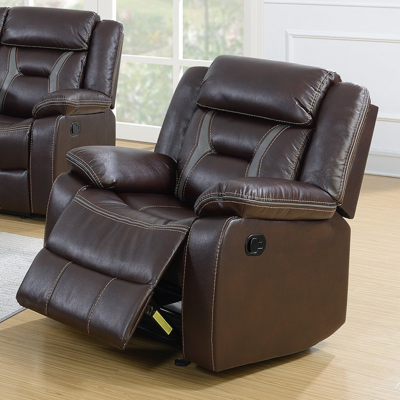 Simple fauteuil inclinable électrique, Marron foncé