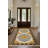 Girvin Yellow Oriental Machine Printed Cotton Polyester Area Rug-978462830