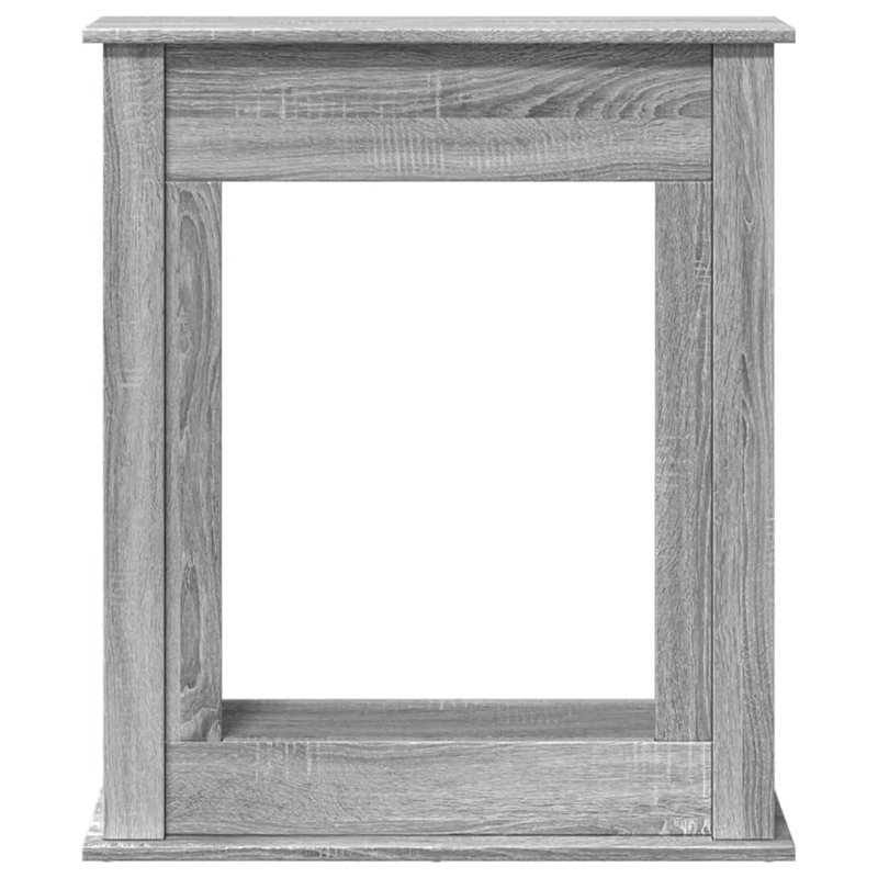 Fireplace Surround 75x87.5 Cm Engineered Wood, 87.5cm H x 75cm W x 20cm D, Grey Sonoma