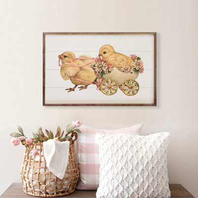 Poussins en chariot blanc
