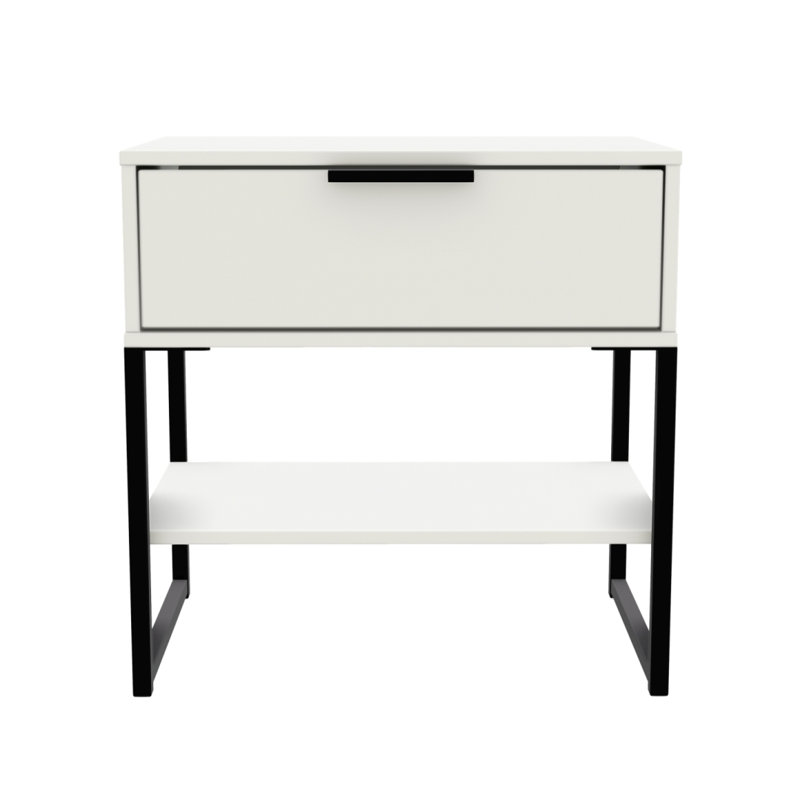 Fully Assembled Emmily 1 - Drawer Nightstand, White