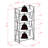 Metzler Brown Wood and Graphite Metal Finish 4-Tier Shelf, 48.13" H X 24.53" W X 11.79" D