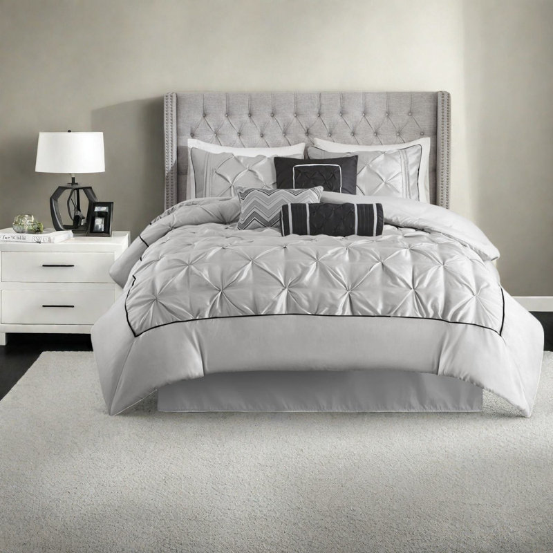 Ensembles de literie luxueux 7 pièces, édredon en polyester, élégance moderne pour la maison