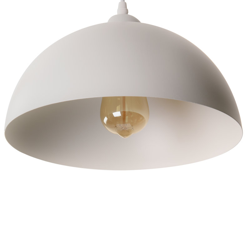 Luminaire suspendu simple à 2 lumières Dileo, H 6,7 po x l 11,8 po x P 11,8 po, Noir et or, 3 Pack