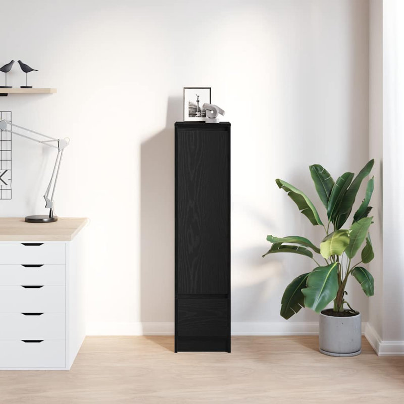 Highboard 29.5X34x119.5 Cm Engineered Wood, Black Oak