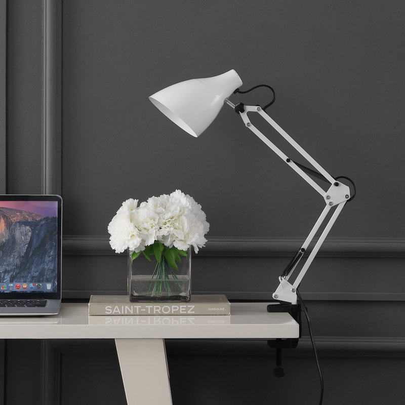 Lampe à pince en métal Kreshnik, Blanc
