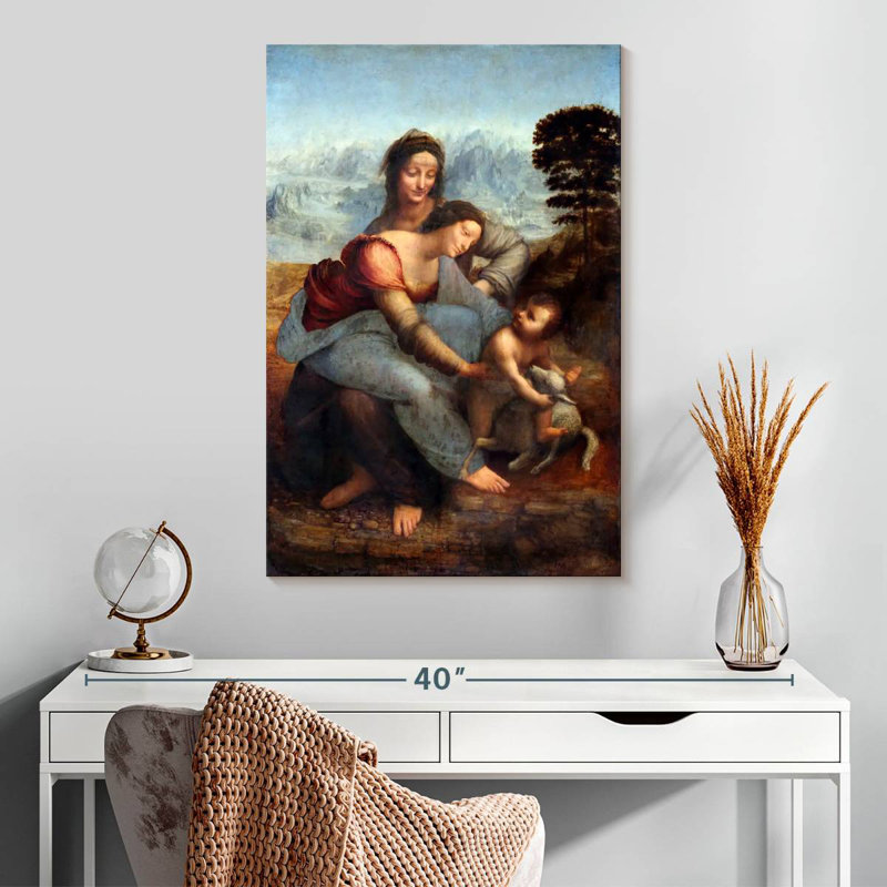 Adella, la Vierge et l'enfant avec Sainte Anne, H 30 po x l 20 po