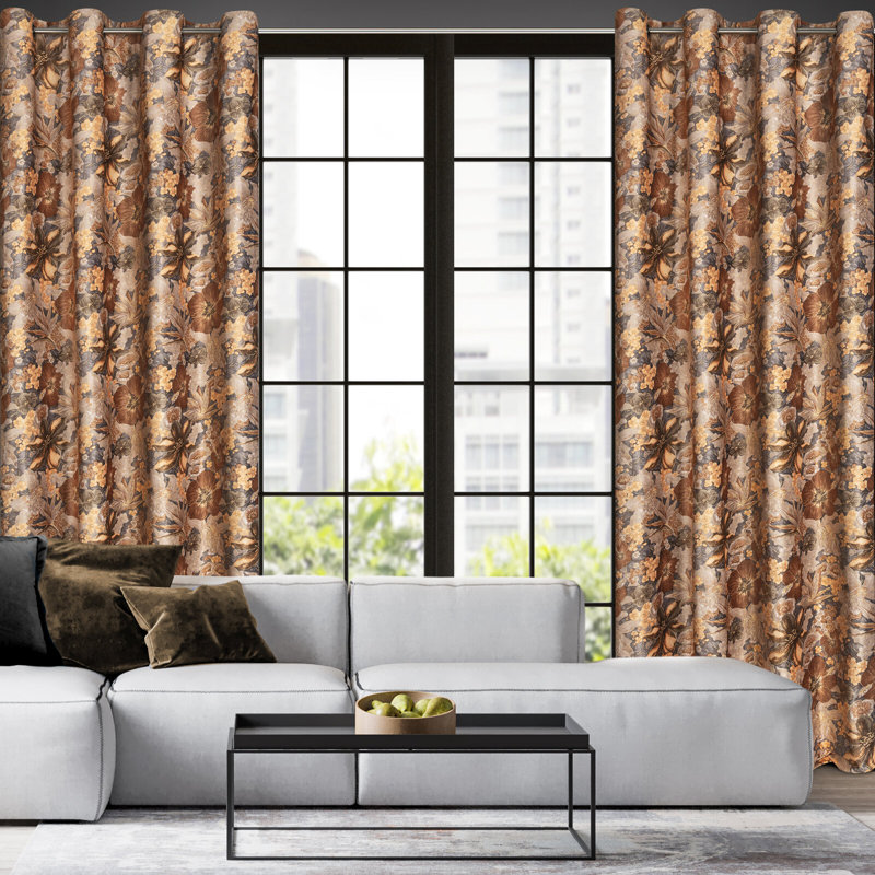 Aalyssa Blackout Curtains Single Panel, Red