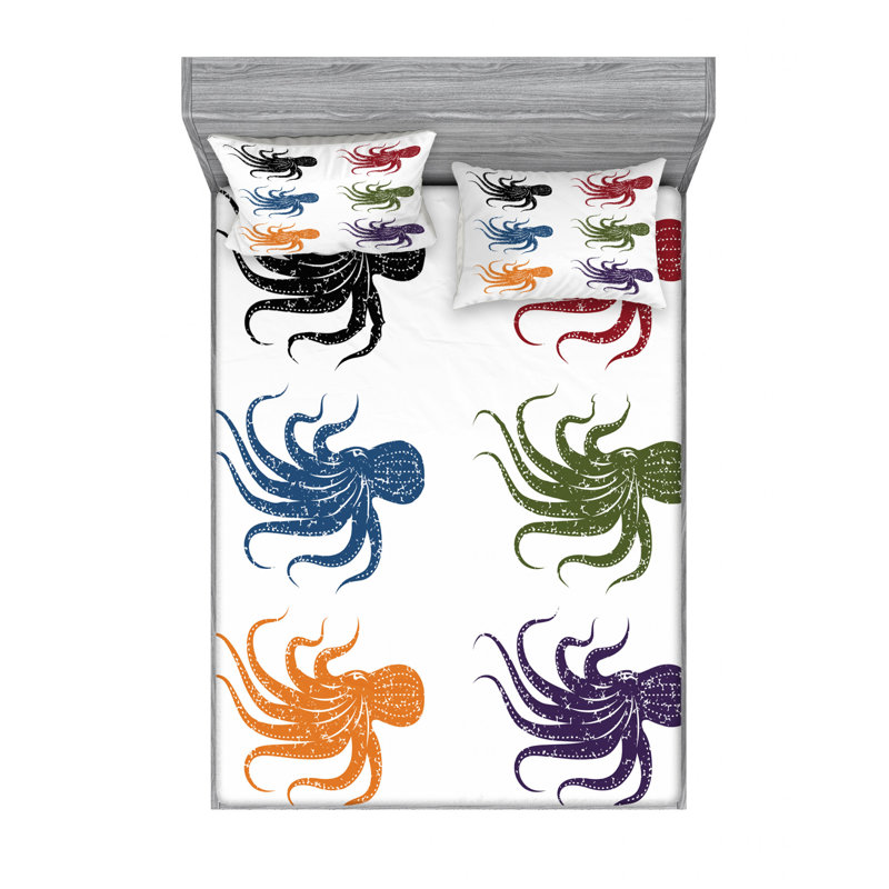 Microfiber Sheet Set, Queen Sheet Set with Fitted Sheet