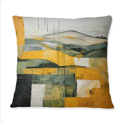 Coussin jaune et vert Pastoral