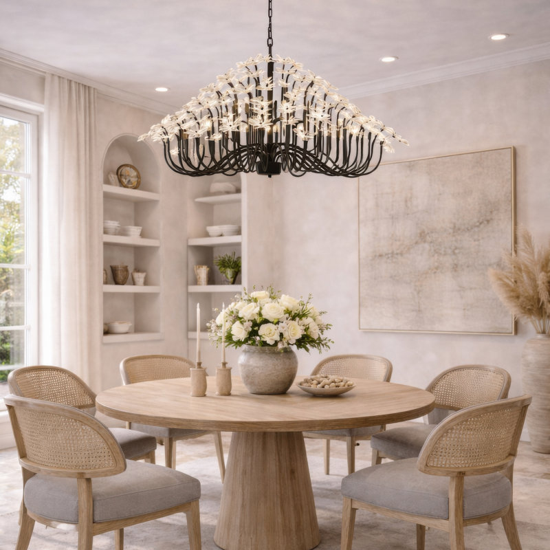 Wildflower 15-Light Chandelier, Matte Black