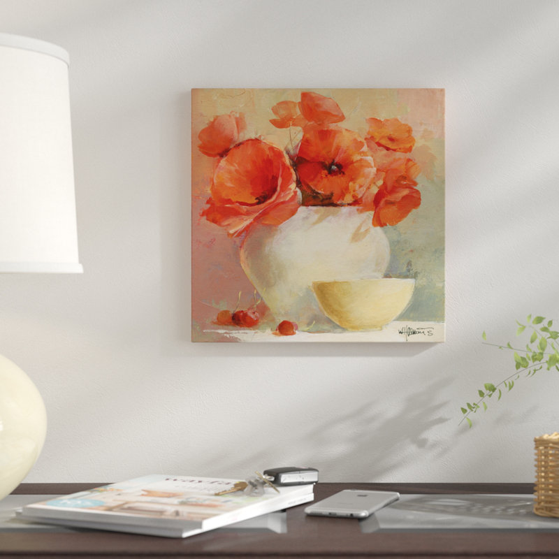 «Lovely Poppies II» par willem Haenraets - Impression sur toile tendue sur châssis, H 26 po x l 26 po x P 1,5 po