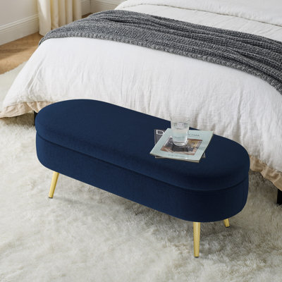 Banc de rangement avec repose-pieds 43,5 po