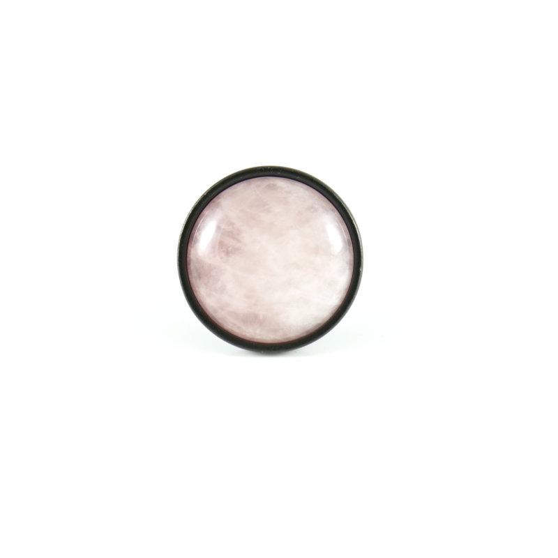 Love Orb Mushroom Knob, Oiled Rubbed Bronze/Pink
