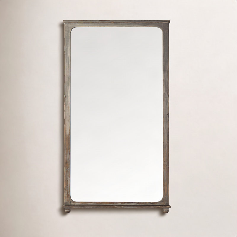 Orleans Floor Mirror, Blue Antiqued Pine