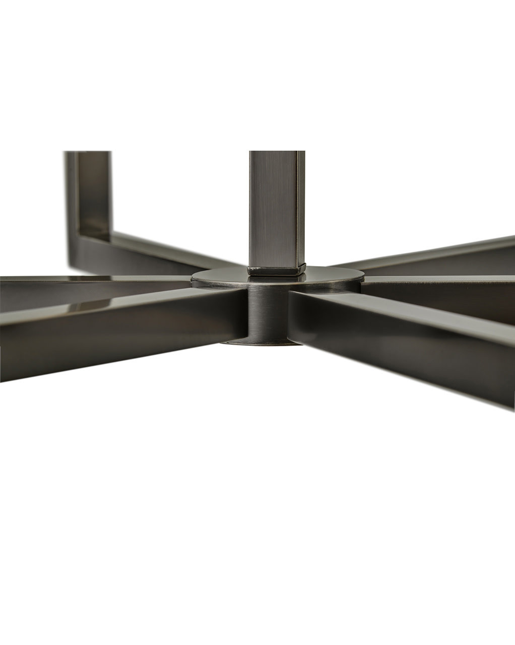 6 - Light Dimmable Geometric Chandelier, 36", Black Oxide