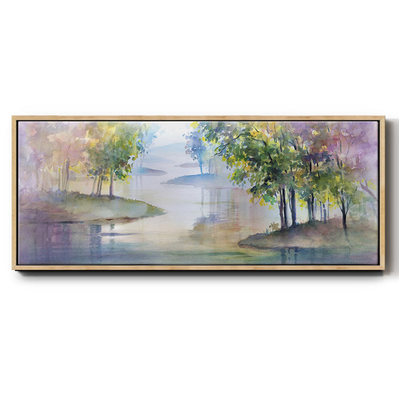 Méandre lac II, reproduction d'art sur toile, Naturel, H 20 po x l 50 po x P 1,5 po