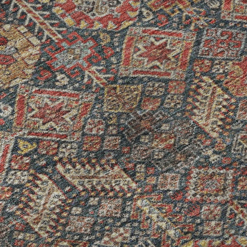 Premium Machine Washable Cerrito AMF574 Red Rug, Rectangle 9' x 12'
