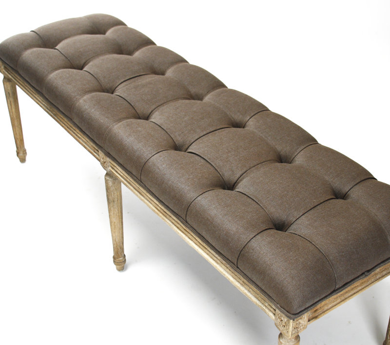 Louis Bench, Aubergine Linen