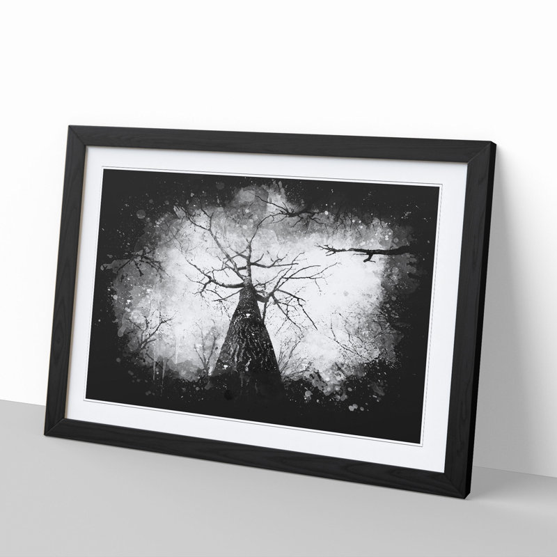 Below the Forest - Picture Frame Graphic Art, 48cm H x 65cm W x 2cm D, Black