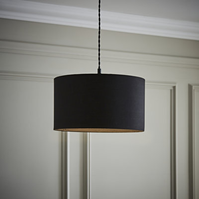 27.5cm H Cotton Drum Pendant Shade ( Screw On )