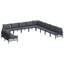Vidaxl Garden Sofa Set 11 Pcs Anthracite Steel