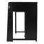 Lit mezzanine simple en bois noir avec bureau, garde-robe, lampe à DEL et tiroir - espace pour les petites chambres à coucher