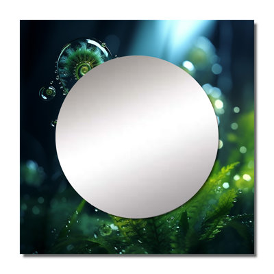 Magical Fern Light Of Morning Dawn - Animals Cat Square Mirror Wall Art For Bathroom