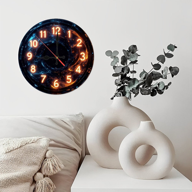 Vortex cosmique avec chiffres lumineux