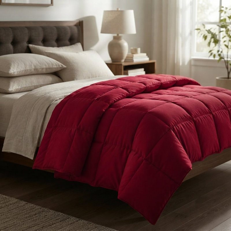  Édredon en duvet synthétique Luxury Home (1 pièce), Bourgogne, Édredon très grand