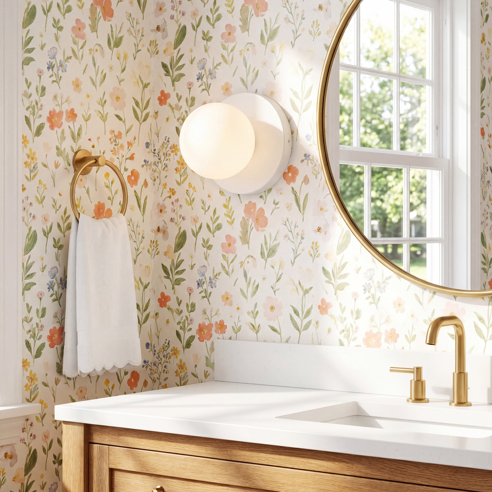 Nodes Single Frosted Dimmable Vanity Light