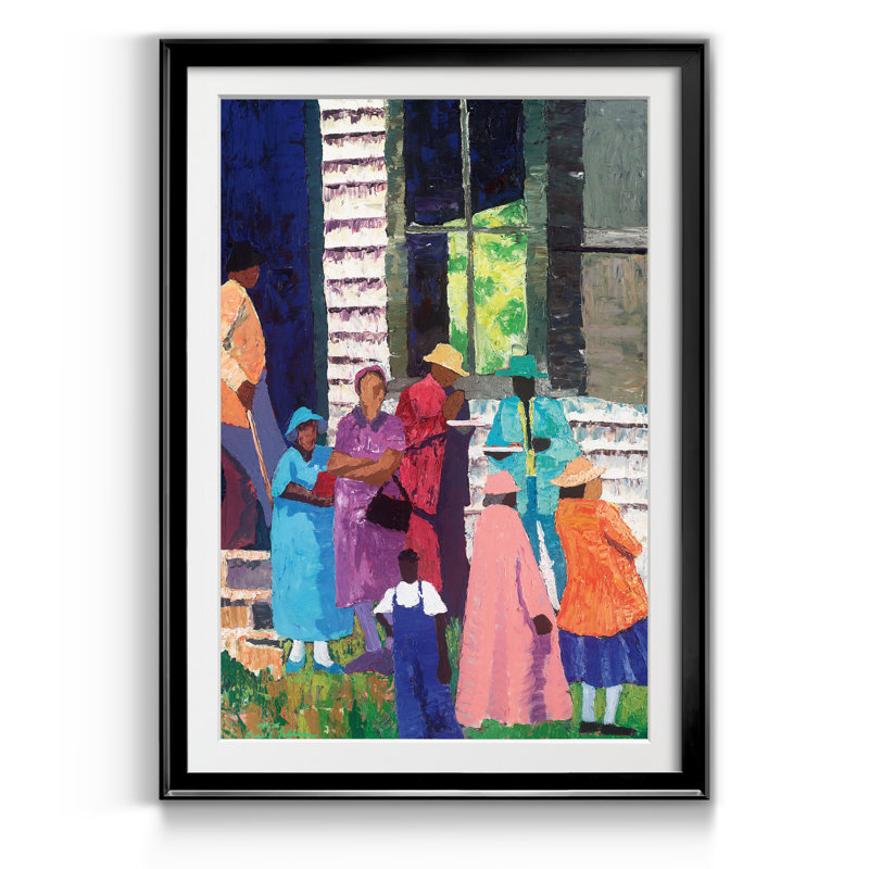 «Going to Church», reproduction d'art encadrée, H 30,5 po x l 42,5 po x P 1,5 po, Noir