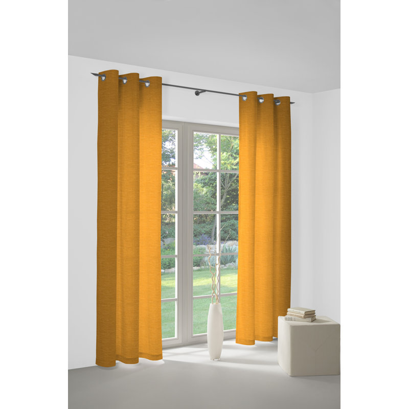 , Eyelet Scarf, Opaque, 132cm Width x 325cm Drop, Old gold