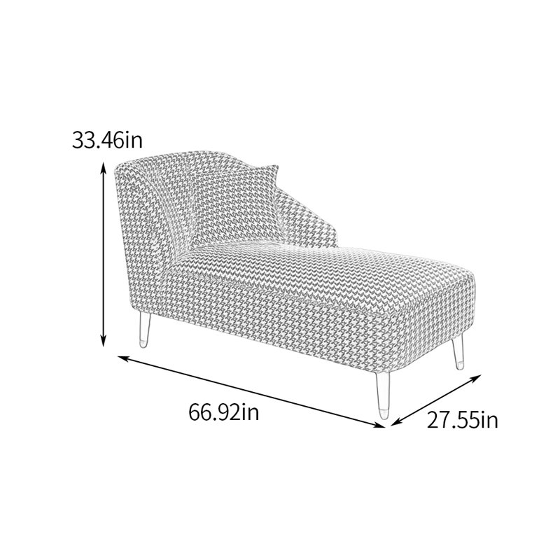 Méridiennes intérieures confortables: structure durable, Accoudoir à gauche (vu de face)