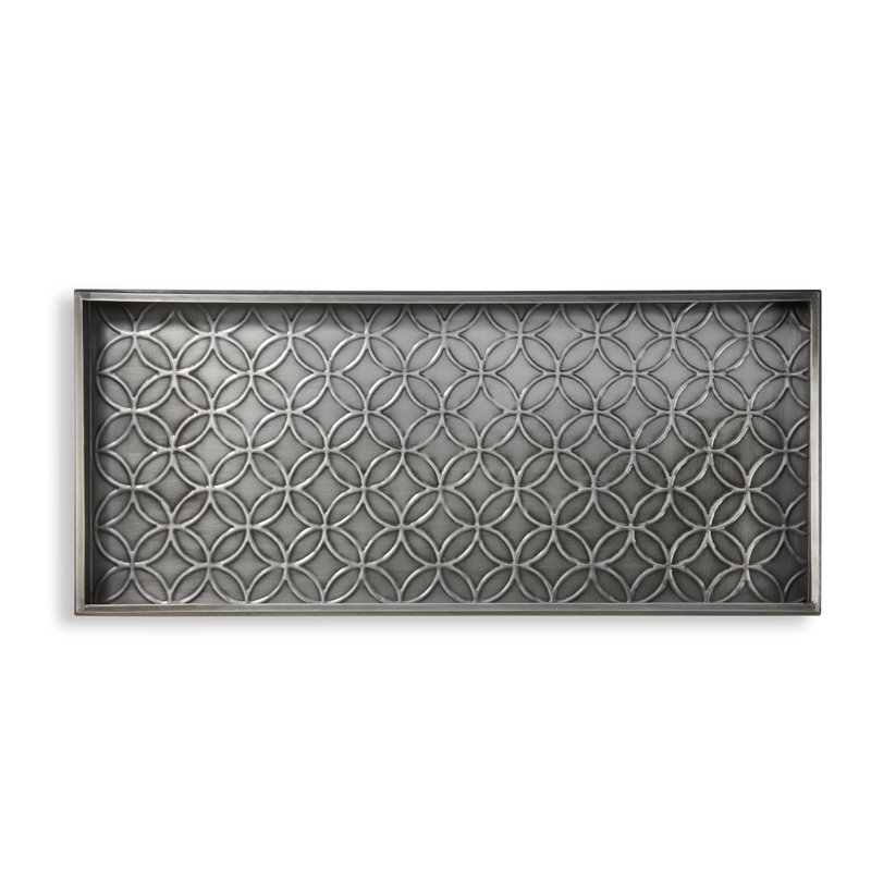 Tapis de jeu intérieur à double cercles 30 po x 13 po Hillpoint, Gris