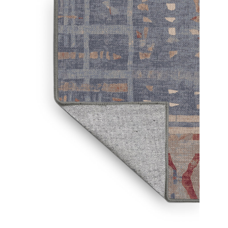 Machine Washable Pink Area Rug, Rectangle 5' x 7'
