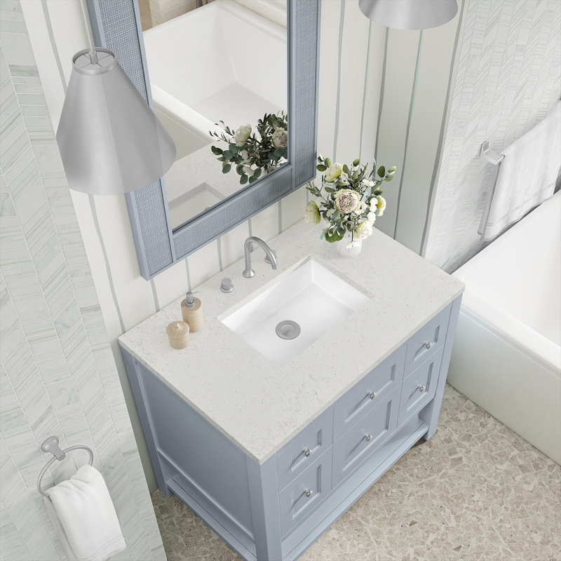 Breckenridge 36'' W Single Vanity, Lime Delight, Serenity Blue, 8" Widespread