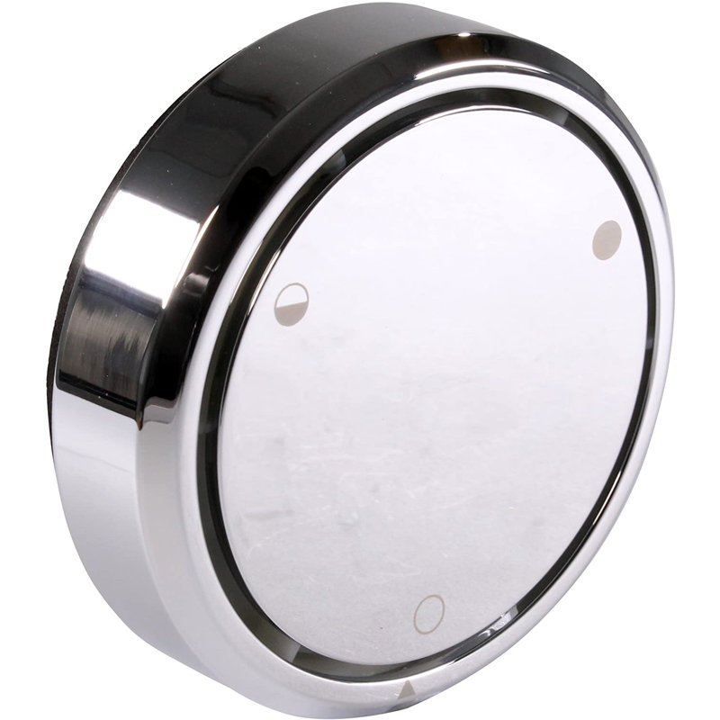Patented Deep Soak 2-Hole Bathtub Overflow Cover, Polished Chrome