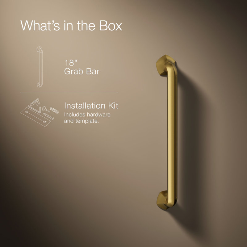 Occasion Grab Bar, 18", Vibrant Brushed Moderne Brass