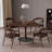 Chestnut colour Round Solid Wood Dining table-430530658