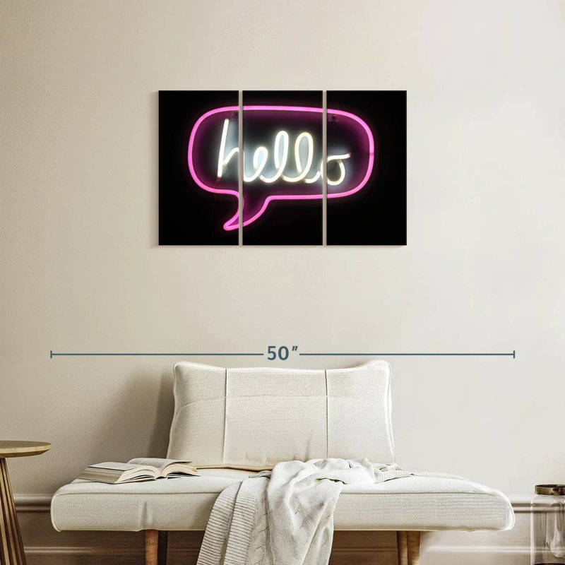 Tergel Neon Hello Sign, 20" H x 33" W
