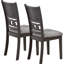 Chaises d'appoint de salle à manger (2), couleur grise, siège très rembourré, design contemporain et bois d'hévéa (de 2), finition,