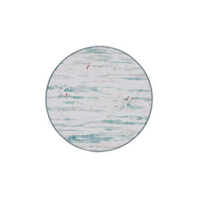 Machine Washable Blue Area Rug