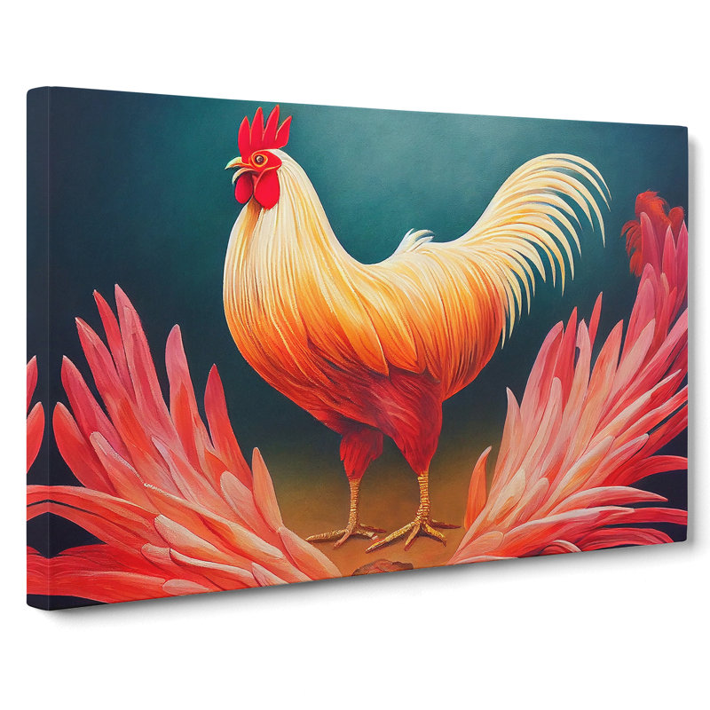 Ingenious Rooster - Wrapped Canvas, 40cm H x 60cm W x 3cm D